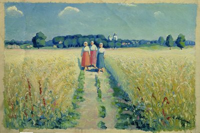 Three Women on a Road by Kazimir Severinovich Malevich